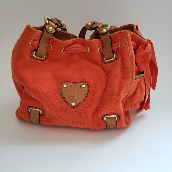NWOT Juicy Couture with Beautiful Cherry Charms, Terrycloth Bag. - Picture 9 of 17